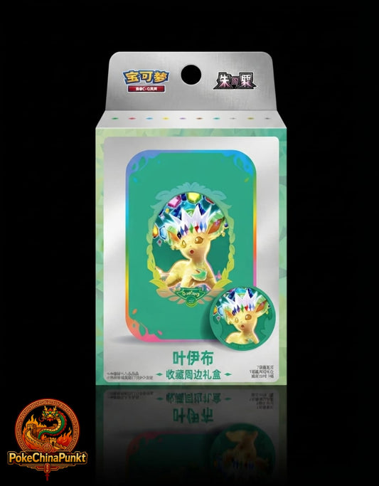 Pokémon CSV9.5C Terastal Gathering Leafeon Collectible Coin Box - Chinese OVP Sealed